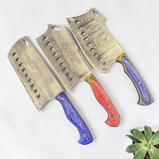 Cleaver Knives | Lot of 3 | Damascus Steel | ...