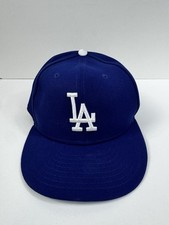 New Era LA Dodgers LAD 59Fifty Fitted Hat Cap 7 5/8 MLB Blue/White Logo