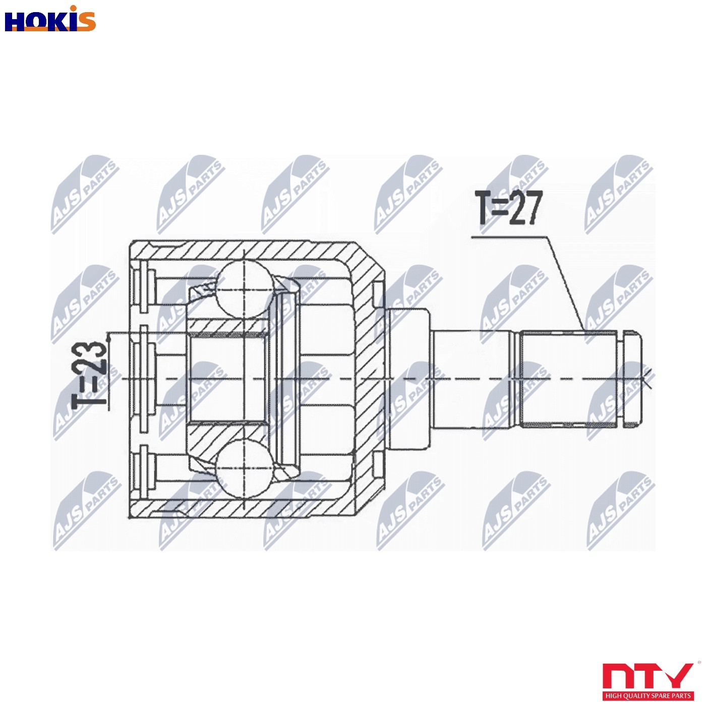 Driveshaft CV joint Rear Axle NPW-HY-596 NTY for HYUNDAI SANTA FÉ II TUCSON - Image 8