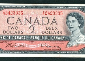 $2 1954 ((AU)) Bank of Canada - Ottawa ** PAPER CURRENCY AUCTIONS