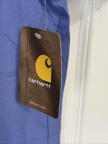 Mens Scrub shirt Carhartt Medium blue NEW c1520C medical doctor nurse uniform - Picture 3 of 14