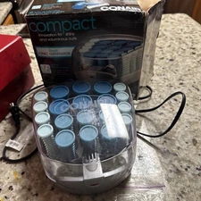Vintage Conair Compact Heated Hair Roller Set Hot Rollers Clips hair Styler