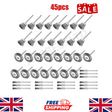 45X Wire Brush Wheel Mix Set Stainless Steel for-Dremel Rotary Tool Accessories