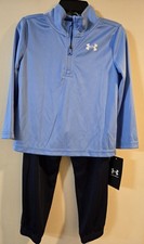 Under Armour Sz 2T Toddler Boys 2pc Long Sleeve Shirt Outfit/ Jogging Pants NWT