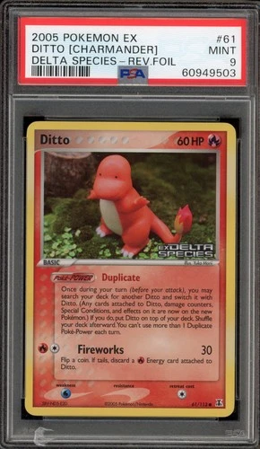 Pokemon Ditto [Charmander] EX Delta Species Reverse Holo #61 PSA 9 Mint