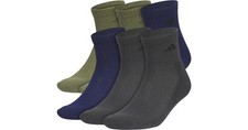 adidas Socks Mens Large Arch Compression quarter 6 Pairs Olive Blue Grey