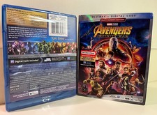 Avengers Infinity War Blu-ray  Slipcover, Marvel Epic Sequel, Bonus
