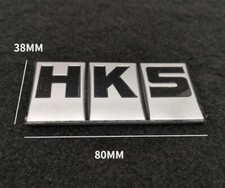 HKS Power Black & Silver Badge Alloy Emblem 80mm x 38mm AU