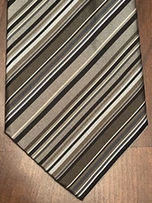 Geoffrey Beene Green Black Hand Made 100% Silk Men’s Neck Tie Made In China