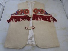 Hungarian Folk Vest Woman's Hand Made Embroidery Felt