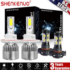 H13 5202 LED Headlight Kit High Low Beam+Fog ...
