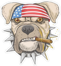 American Dog Sticker Decal