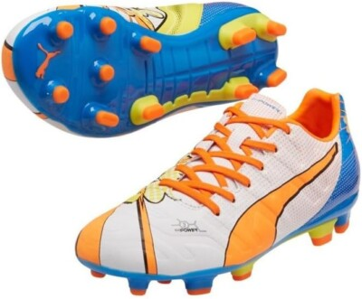 #ad Puma Kids Evopower 3.2 POP Fg Soccer Cleats White Orange Size 5.5 MSRP $60 $22.47