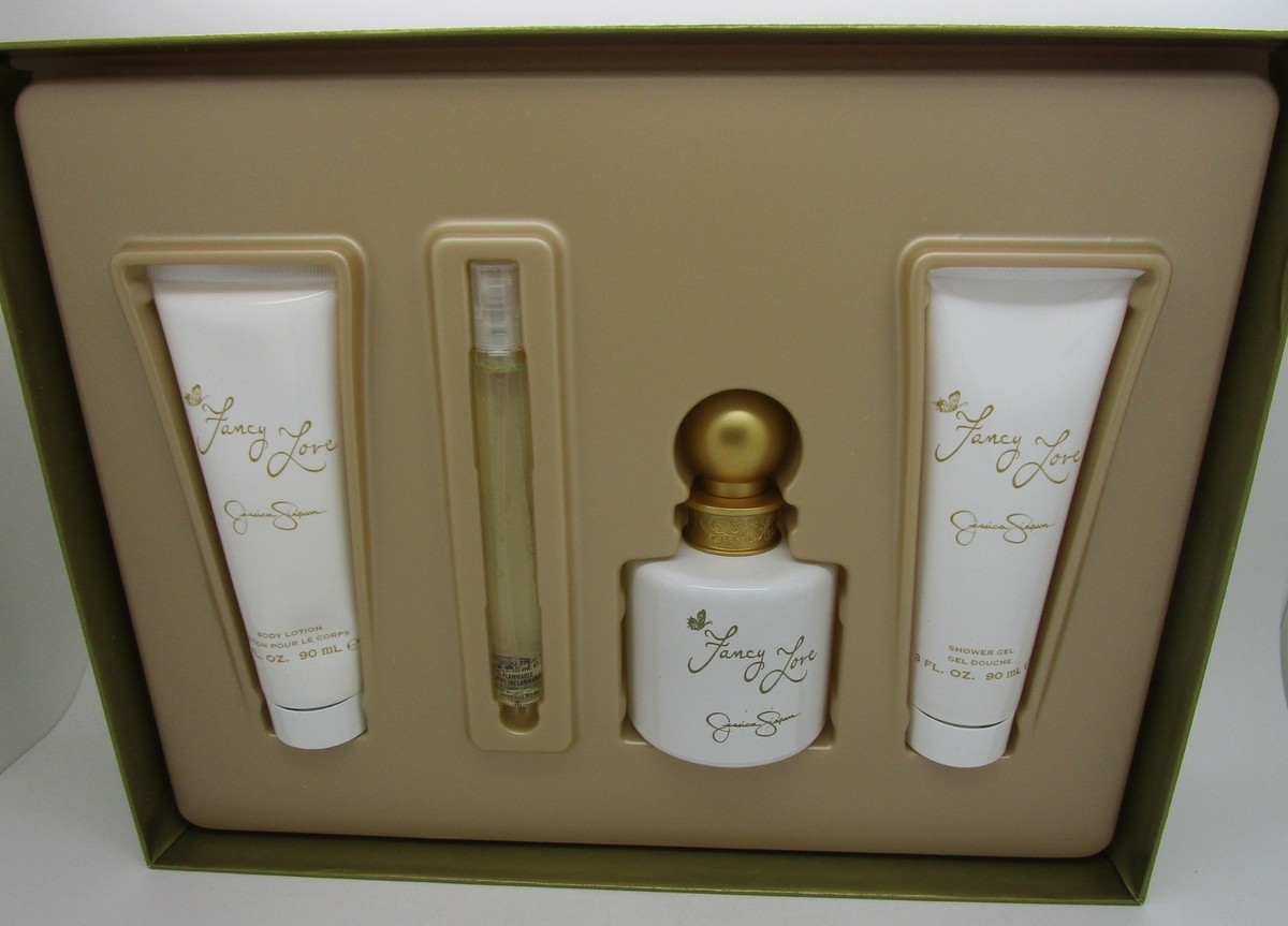 JESSICA SIMPSON 4-Piece Gift Set FANCY LOVE EDP, Lotion, Shower Gel