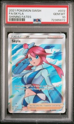 2021 Pokemon Shining Fates Skyla Full Art Trainer #072/072 PSA 10 | eBay