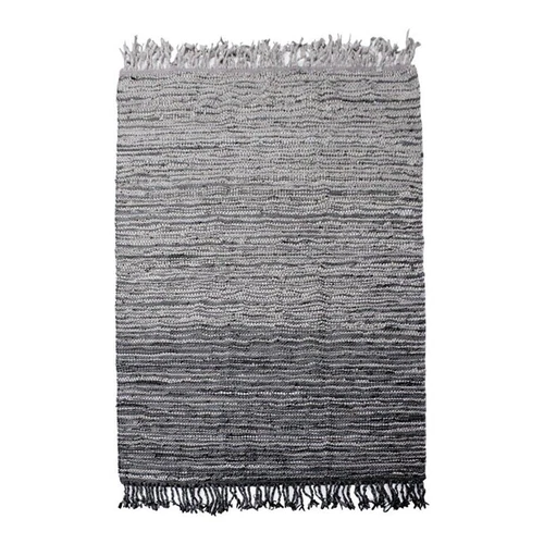 Uttermost Kirvin 72x108" Modern Leather Rug in Brown and Charcoal - Picture 1 of 4