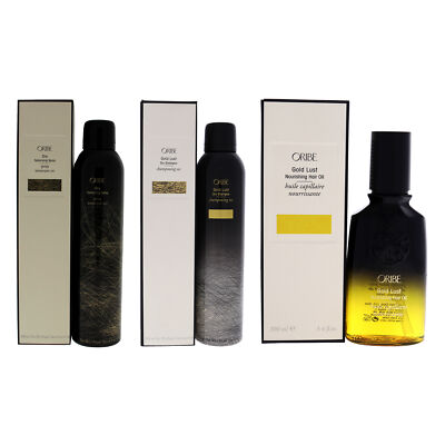 Gold Lust Dry Shampoo-Texturizing Spray & Nourishing Hair Oil 3 Pc Kit by Oribe