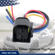 BMW 4 Way harness Connector Plug Pigtail for Pierburg CWA400 Electric Water Pump