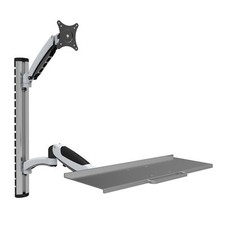 Techly Postazione di lavoro a parete con supporto monitor e ripiano tastiera est