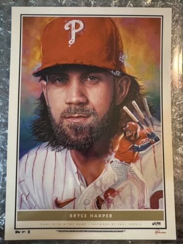 Topps Game Within The Game Poster 11x14 Bryce Harper 69/99