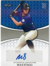 2022 LEAF PERFECT GAME NATIONAL SHOWCASE MAX STAGG PURPLE 1/1 AUTOGRAPH