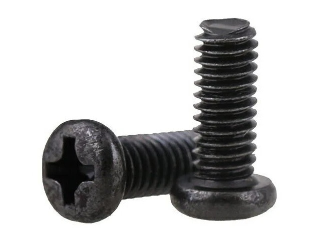 VITE TC CROCE M1.6 x 4mm ACCIAIO ZINCATO NERO ( = 100 PEZZI ) - Immagine 2 di 4