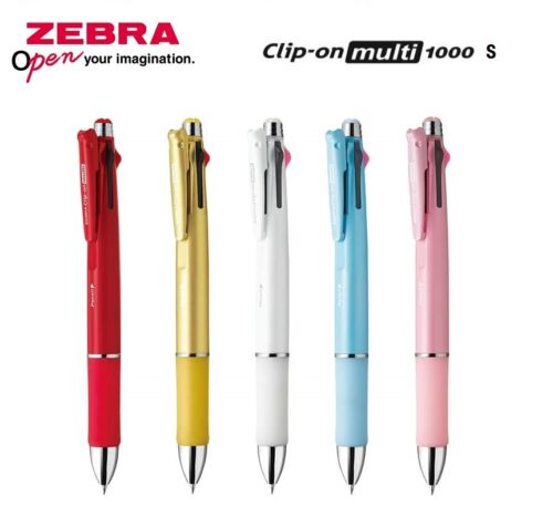 Zebra Clip-on Multi 1000S 4Color Ballpoint Pen + Pencil 5Body Color Select - Picture 1 of 6