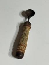 Primitive Old Wood Handle Antique Melon Baller Butter Scoop Rustic Farmhouse