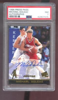psa graded autographed original sports card 1998-99 Press Pass Michael Doleac ROOKIE RC AUTO Autograph 7 NBA LIONEL MESSI AUTOGRAPHED SIGNED TRADING