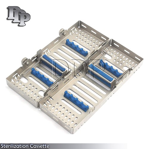Dental 8 Pcs Double Tray Sterilization Cassette Turn Lock ST-004 - Picture 4 of 4