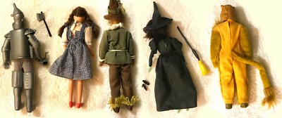 Wizard of Oz Vintage Doll Set Dorothy Toto Wicked Witch Scarecrow