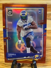 Beautiful 2020  Optic Football Terrell Lewis Rookie RC - Red /99 - Rams