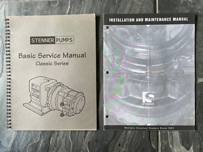 Vintage STENNER PUMPS Basic Service Manual Classic Series & Installation Mainten