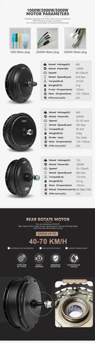 Ebike Conversion Kit 72V 1000W 3000W MTB 3.0 Tyre Brushless Front Rear Hub Motor - Picture 19 of 37