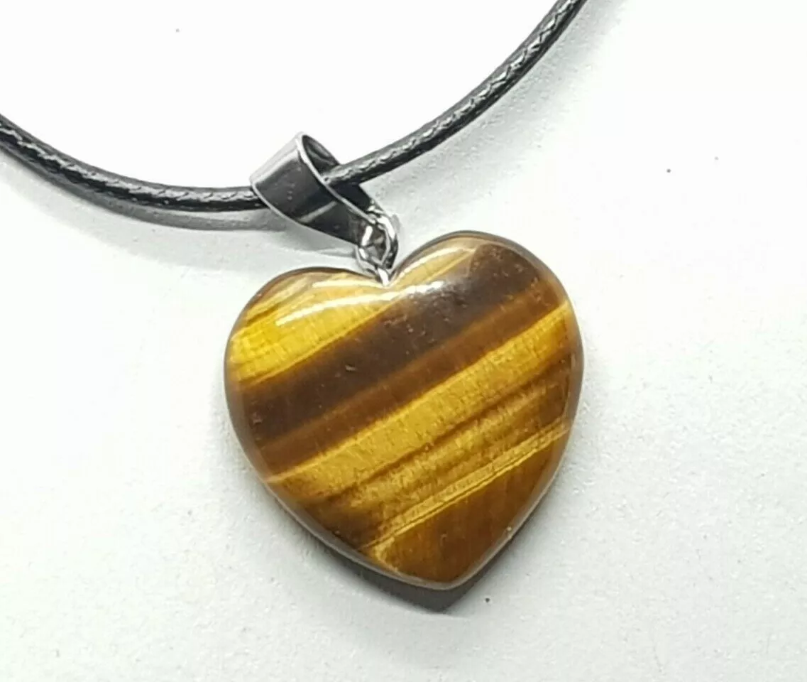 Tiger eye hotsell heart pendant