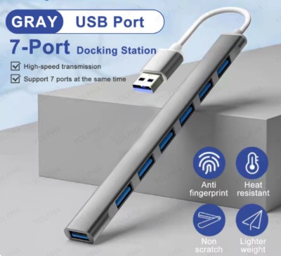 USB Hub | Multiport Dock Multi-Splitter USB Typ-A 3.0 Hub Adapter für PC Mac