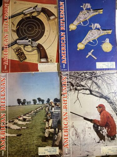 Vintage Lot Of 4 1960 The American Rifleman Magazine h29w