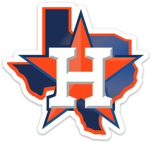 Houston Astros H Monogram logo type State of Texas Shaped Die-cut MAGNET |  eBay