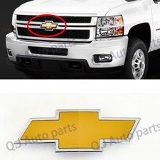 2011-2013 Chevrolet Silverado Hd Bow Tie Front Grille Emblem Chrome Gold