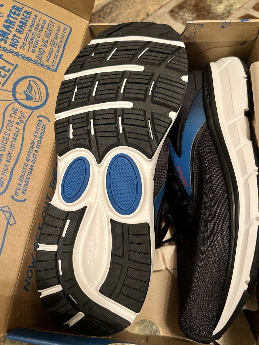 Brooks Mens Dyad 11 Black/Ebony/Blue Sneakers Shoes Sz D NEW IN BOX 110323
