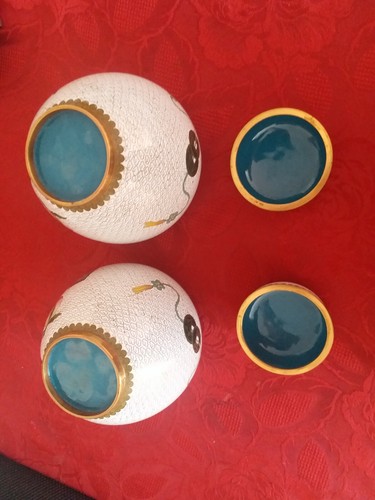 Inusual par de frascos con tapa de Cloisonne oriental para mano izquierda y derecha con soportes - Imagen 10 de 10