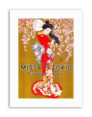 Kleidung Unterwäsche Strumpfwaren Geisha Kimono Japanisch USA Bild Leinwand Kunstdruck