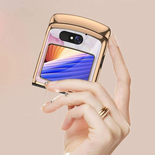 Motorola Razr 5G Case Luxury Tempered Glass Shockproof COVER &Thin PlatingFinish - Picture 3 of 13