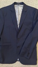 Express Slim Fit Stretch Wrinkle Resistant Mens Navy Blue Blazer Mens Size S