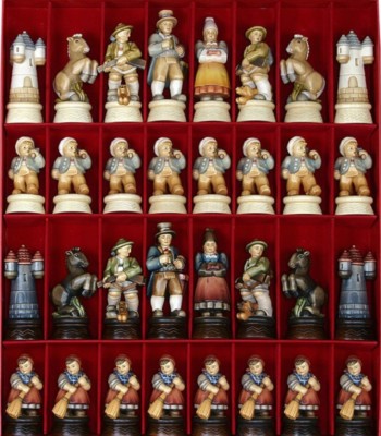 Schach 32 Figuren Aus 10 Cm Serie Contadina Aus Holz Der Valgardena