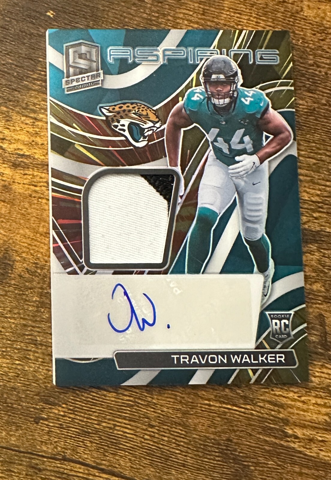 2022 Panini Spectra Aspiring Patch Auto Hyper #1 Travon Walker /60 RC #X8724