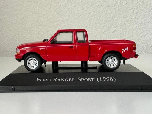Camioneta pickup IXO roja Ford Ranger Sport 1998 México diecast escala 1:43 modelo de juguete - Imagen 2 de 8