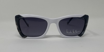 Nicole Miller SOLANA co1 White/brown Tortoise Sunglasses, Polarized Brown Lens