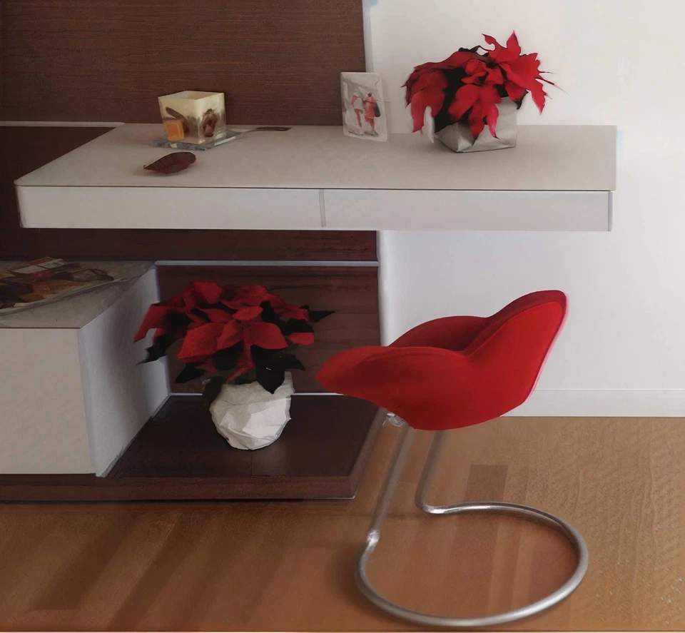 Scrivania sospesa Valcucine - larghezza 122 cm e profondità 65 cm - Immagine 3 di 4