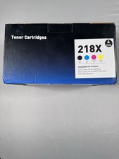 4 Pcs 218A Set 4-Pack Original Toner Combo All Four Colors Included Open Box New